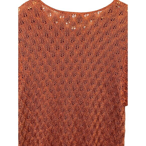 NWT VTG Norton McNaughton Women Open texture Knit Top Small Crew-neck USA Mature - Picture 14 of 16